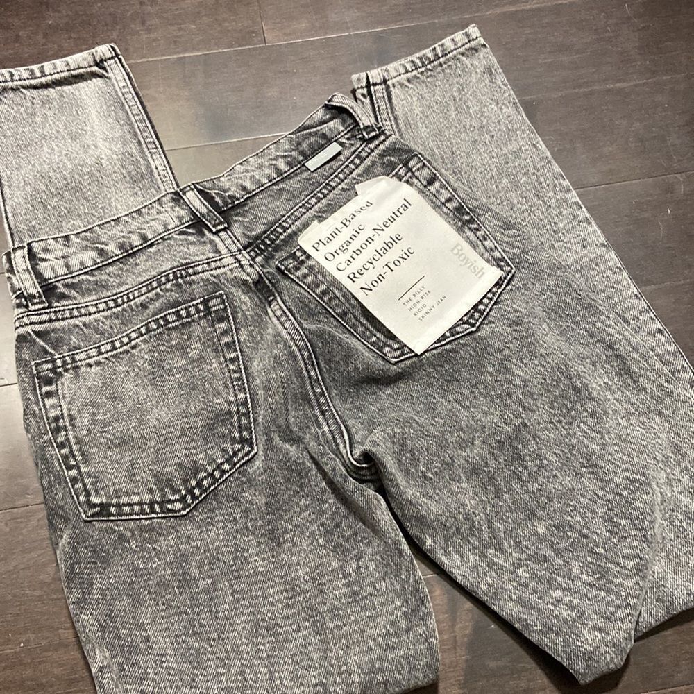 New Boyish Plant- Based Organic The Billy High Rise Rigid Skinny Jean Size 22 - Picture 5 of 6